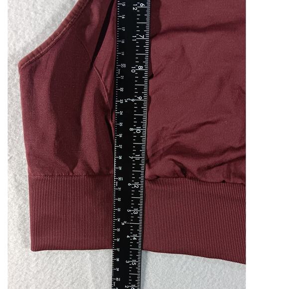 Lululemon Burgundy Sports Bra Longline Racerback Medium Support Yoga Running S/M - Picture 2 of 4